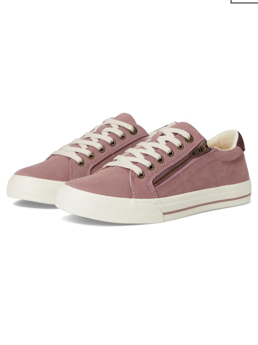 Taos Footwear Z Soul sneakers in Dusty Rose/wine size 8 like new small scuff pic